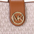 迈克.科尔斯 MICHAEL KORS  MK女包  CARMEN系列PVC配皮单肩包32S0GNMU0B 白/棕色