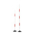 联保汇 蛇形跑杆标志杆 障碍物标志杆 红白训练杆1.8mPVC红白杆+2.3kg橡胶底座