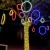 LED户外防水发光环亮化彩灯装饰灯商场布置挂树木装扮工程圆圈灯 粉色 直径35cm—光环挂件