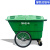 罗德力 垃圾车 工业环卫保洁三轮移动垃圾桶手推车 绿色 400L