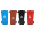 捷诺立（JNL）22380 加厚户外垃圾桶 小区物业垃圾桶 分类垃圾桶 无轮有盖棕色湿垃圾30L