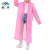 魅祥 徒步时尚加厚EVA防护雨衣男女连体成人纽扣雨衣旅游雨披 粉色 均码（五个装）