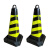 波浩 橡胶路锥70CM反光锥隔离墩桩警示柱 黄黑条纹无字 20个起售 不零售