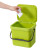 兰诗（LAUTEE）FH-1237 挂壁式垃圾桶  带盖小号厨余垃圾桶 12L-绿色