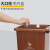 上海版无盖分类垃圾桶大号商用物业小区长方形干湿可回收有害100L 上海版20升无盖 红色有害 送1卷垃圾袋