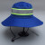 环卫工人帽夏季遮阳防晒帽物业保洁清洁工太阳帽系绳大帽檐圆盆帽 荧光绿 可调节