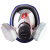 普达 防毒面具 MJ-4009全面罩配P-B-1（1号）滤毒盒七件套 尘毒两用口罩 印刷制药加工