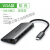 适用typec转hdmi拓展笔记本USB分线HUB雷电3I接口vga扩展坞苹果 H 8合1-HDMI+网卡+读卡款 太空银 0.15m