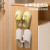 德国品质浴室拖鞋架壁挂式免打孔卫生间墙壁厕所鞋子沥水置物挂架 三个装咖色+灰色+透白色
