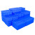 京度 395*395*125mm 零件盒分隔箱 塑料分格箱五金工具螺丝收纳箱 JDFLX-16 方6格 蓝色