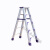 ONEVAN梯子加厚双筋铝合金人字梯室内折叠不伸缩2米加固工程梯 双筋加固款1米三步梯(紫色)