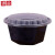 铸固 圆形一次性餐盒 汤面分离打包盒加厚密封彩色盖 1580乳白底+红色盖(200套一箱)