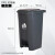 垃圾桶大号脚踩脚踏式户外环卫商用带盖厨房分类垃圾箱 100L脚踏桶(灰桶灰盖)