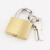 海斯迪克 铜锁黄铜挂锁 箱锁柜子锁小锁头 电力表箱锁小铜锁HKsq-352 32mm短梁单开 