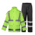 曼睩Y-03荧光绿反光分体式雨衣可配绿色裤防汛执勤反光雨衣YY-2328