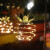 晚灯 太阳能庭院灯户外防水菠萝铁艺挂灯阳台花园院子装饰别墅小夜灯 网红菠萝灯（4只装）