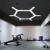 LED造型吊灯创意个性人字形Y型办公室灯健身房网咖店铺工业 对角166cm-单边92cm-蓝光