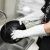 芳草地 家务手套1G1062 中码 60双装 耐磨擦耐橡胶 厨房卫生间清洁 白色 加长加厚丁晴手套