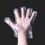 杰孚一次性手套透明塑料加厚级商用pe薄膜加厚特厚手套 普厚 100只/包 10包/件