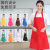 围裙定制LOGO印字工作服宣传厨房女男微防水礼品图案广 制服呢:蓝色