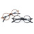 复古板材圆形镜框木纹眼镜框批发文艺简约装饰眼镜架 棕+黑色 C90