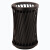 庄太太【T-01铁艺垃圾桶】户外垃圾桶大号创意欧式复古黑色垃圾桶单桶果皮桶