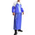夜霸途蓝色PVC防水围裙加厚加长耐油耐酸碱水产食品工作服围兜罩衣   蓝色厚款PVC围裙+套袖（120X80 35丝）