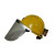 中安冲击 ZR-FCOM03型 矿用防冲击 安全帽+面屏+频闪定位装置一套 黄色