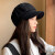 上海故事 贝雷帽女 春秋新品甜美八角帽 时尚潮青年显脸小女士帽子 黑色
