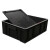 金诗洛 K6078 防静电周转箱黑色塑料收纳箱ESD电子零件元件盒物料胶框 545*420*305