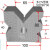 定制泊工铸铁v型铁块大型单口铁铣床v型架轴类检测校正划线v形铁 多口铁100*80*30 一对