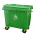 660升环卫垃圾桶1100L大号户外垃圾箱带轮带盖市政工业大型垃圾桶 660L无盖特厚绿色/灰色