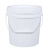 级塑料桶圆桶带盖密封水桶油漆桶空桶小白桶5/20/25L升kg公斤 4L白色塑料桶