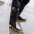 高筒雨鞋 男士雨靴 加绒水靴 长筒短筒鞋 防滑雨靴 防水中筒水鞋 W906高筒加毛棉厚底