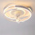 欧普源兴全光谱卧室风扇灯现代简约风格客厅餐厅创意个性灯型一体风1 8821蓝色 (摇头)变频遥控