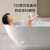 浪鲸（SSWW） 人造石浴缸独立式一体成型鹅蛋形躺泡浴缸家用成人浴缸酒店民宿 薄边浴缸1.7m