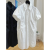 HXZP极简衬衫裙设计感小众高端气质独特别致灯笼短袖女夏季法式连衣长 白色 M 90-110斤