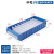 分隔式零件盒分格箱物料盒长方形塑料零件元件盒螺丝工具箱货架分 中号3号蓝色500*235*90mm