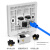 万级（WANJEED）网络面板直通式超五六七类模块网线插座 六类屏蔽双口 白色1-14746