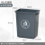 无盖塑料大垃圾桶大容量商用餐饮大号长方形大口径办公室厨房 灰色 40L-Y无盖 投放标 送1卷垃圾袋