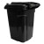 简厚 分类垃圾桶小号厨房户外商用医疗干湿分离加厚全国标准垃圾分类塑料垃圾桶 黑色【其他垃圾】50L