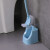 益美得 FH-2012 双面弯曲马桶刷带底座套装卫生间清洁刷 蓝色