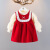 三象鲨女童冬装韩版加绒连衣裙套装时髦女宝宝洋气两件套红色可爱公主裙 红色 66cm