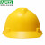 msa梅思安V-Gard标准型PE一指键国标安全帽工地施工领导建筑工程加厚头盔定制男 黄色 标准型PE一指键