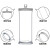 KAIJI LIFE SCIENCES 实验室标本展示瓶高硼硅密封玻璃样品瓶磨砂口加厚广口瓶1个 60*120mm(约240ml）