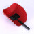 百舸 电焊防护面罩 红色手持式半自动焊接防护面罩 防飞溅焊工面罩