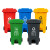 益美得 塑料脚踏分类垃圾桶脚踩大号垃圾箱果皮桶带盖 100L灰色（其他垃圾）