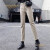 梵乔希品牌直筒牛仔裤女冬季新款高腰显瘦宽松加绒加厚长裤 米白色【加绒】 27码