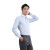 中神盾 2521 男式长袖衬衫修身韩版职业商务衬衣 蓝色竖条纹拼白领 38码 (100-499件)