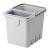 金诗洛 K5148 手提干湿分离沥水垃圾桶 翻转固液沥水垃圾桶箱 天鹅灰28.5*22.7*23.5cm